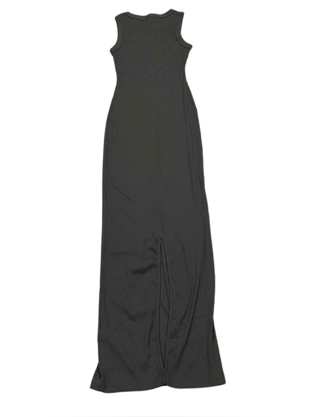 H&M Ribbed Maxi Tank Dress | Grey/Green / Size XXS - Picture 3 of 7